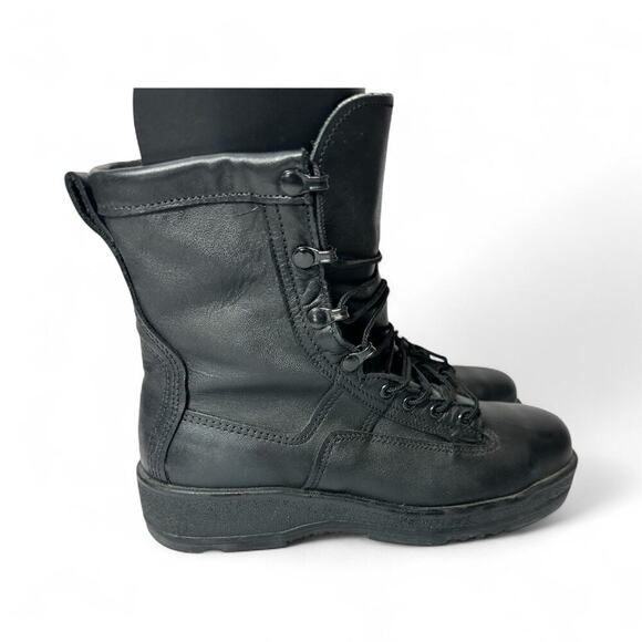 Wellco Navy Style Safety Flight Deck Military Vibram Sole Combat Boots Shoes 9R - Picture 4 of 10